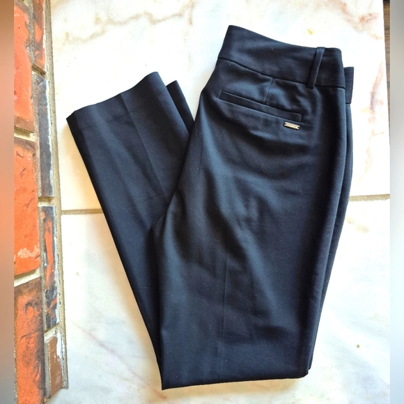 Calvin Klein Black Dress Pants Chino Straight Fit Cotton Stretch Size 4 - Picture 1 of 5
